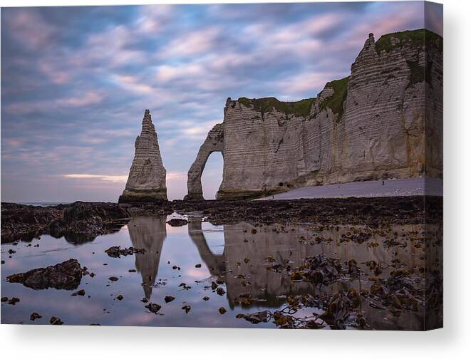 Coast Canvas Print featuring the photograph Cliffs of Etretat by Cosmin Stan