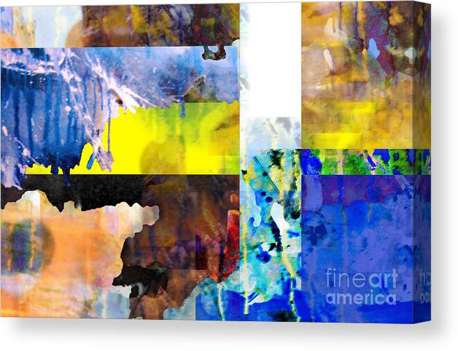 Abstract Art Canvas Print featuring the digital art Clouds and Fire by Jeremiah Ray
