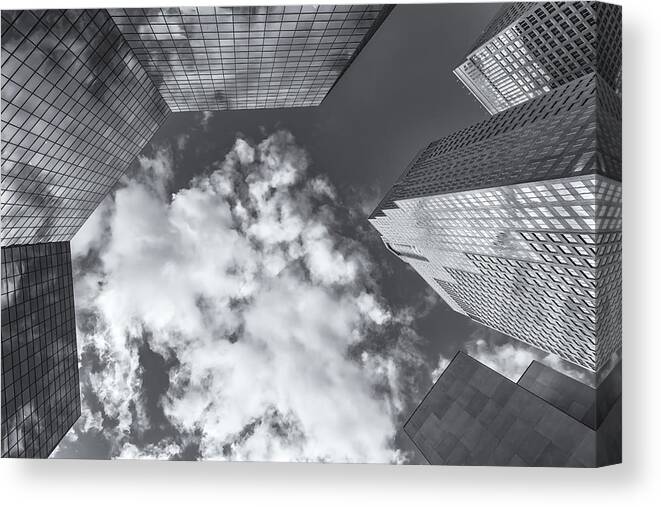 Alberta Canvas Print featuring the photograph Clouds Bw 2 by Jonathan Nguyen