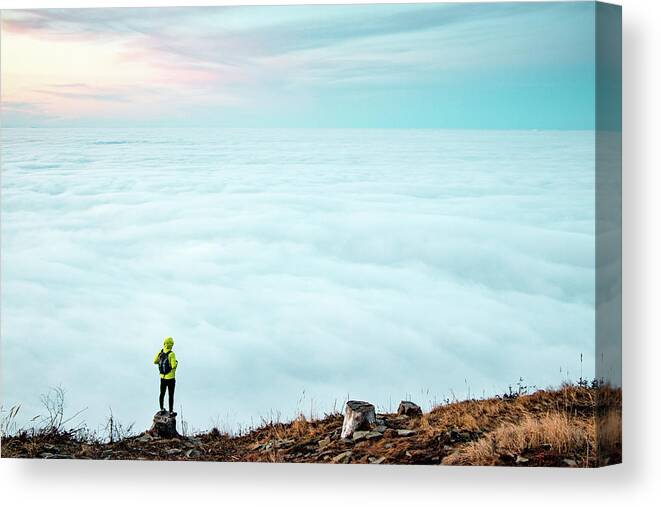 Trekking Canvas Print featuring the photograph Clouds floating by Vaclav Sonnek