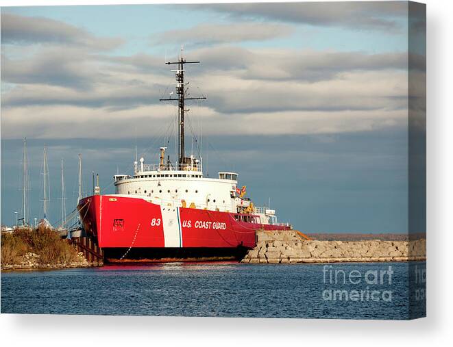 Coast Guard Canvas Print featuring the photograph Coast Guard Ice Breaker Ship by Rich S