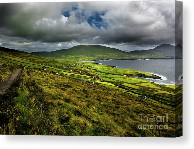 Ireland Canvas Print featuring the photograph Coastal Landscape of Ireland by Andreas Berthold