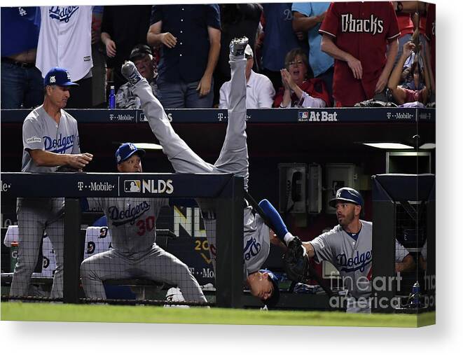 People Canvas Print featuring the photograph Cody Bellinger by Norm Hall