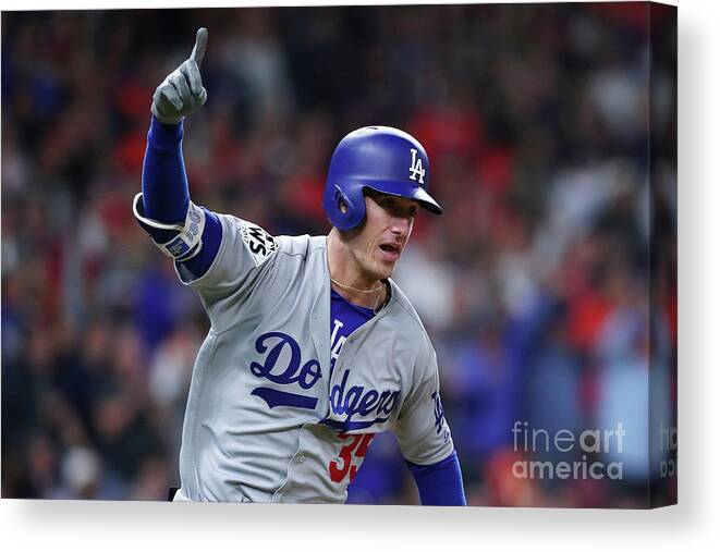 Ninth Inning Canvas Print featuring the photograph Cody Bellinger by Tom Pennington