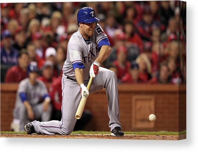 St. Louis Cardinals Canvas Print featuring the photograph Colby Lewis by Jamie Squire