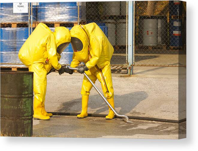 Outdoors Canvas Print featuring the photograph Collecting dangerous goods by firemanYU