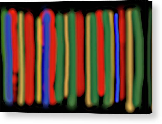 Colors Canvas Print featuring the digital art color works No 1, vertical composed by Peter Kraaibeek