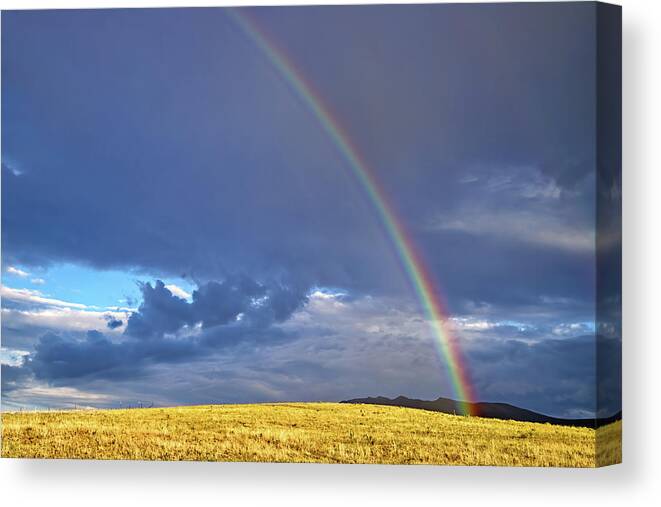 Rainbow Canvas Print featuring the photograph Colorado Rainbow by Bob Falcone