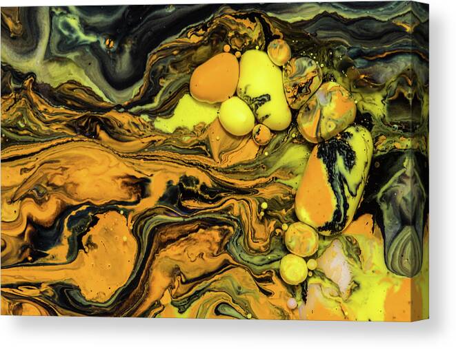 Bubbles Canvas Print featuring the photograph Colorful artistic abstract background bubble art painting by Michalakis Ppalis
