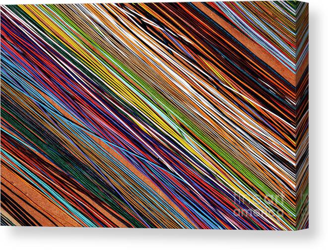 Apt Canvas Print featuring the photograph Colorful Leather Strips at Apt Market by Bob Phillips