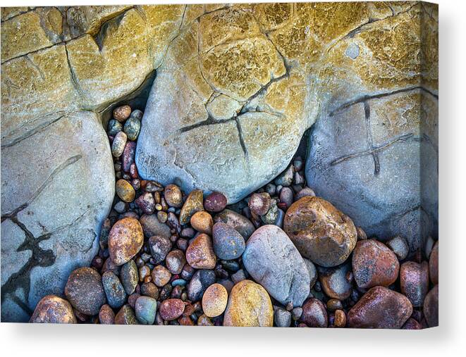 California Canvas Print featuring the photograph Colorful Pebbles by Alexander Kunz