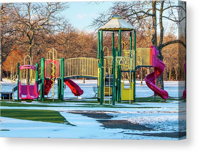 Colorful Canvas Print featuring the photograph Colorful Playground by Cathy Kovarik