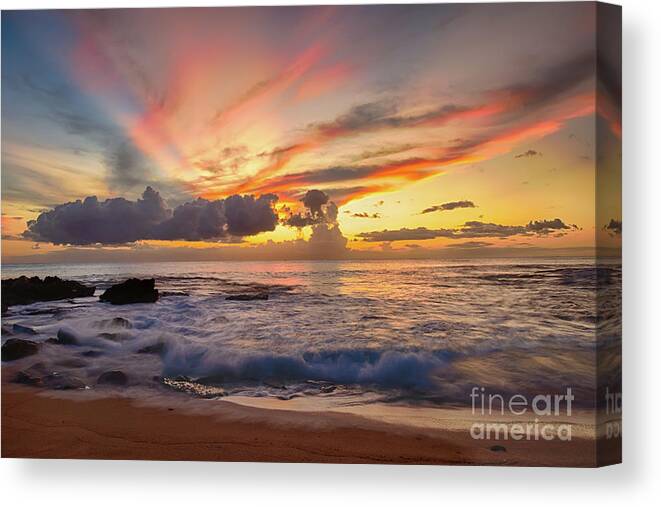 Hawaii Canvas Print featuring the photograph Colors of Secret Beach by Jennifer Ludlum