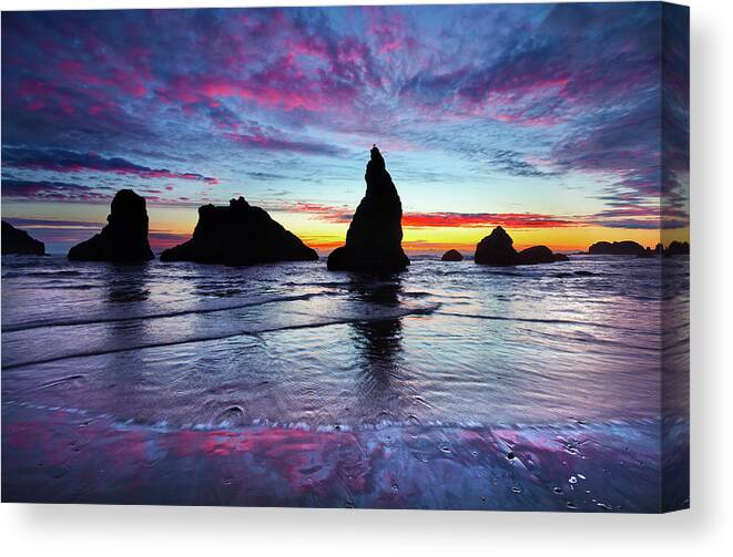 Oregon Canvas Print featuring the photograph Colors of the Coast by Darren White