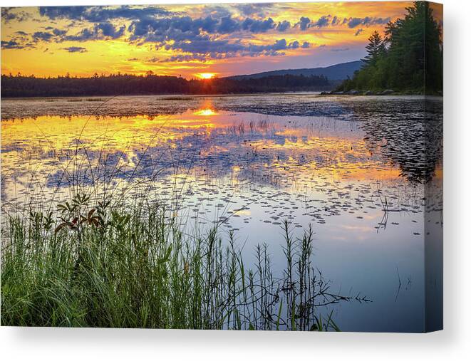 Sunrise Canvas Print featuring the photograph Compass Pond 34a2391 by Greg Hartford