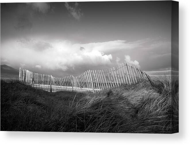 Fence Canvas Print featuring the photograph Contour Hugging Fence by Mark Callanan