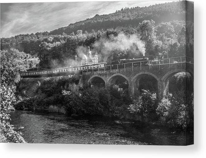 Train Canvas Print featuring the photograph Conwy Valley Railway by Rob Hemphill