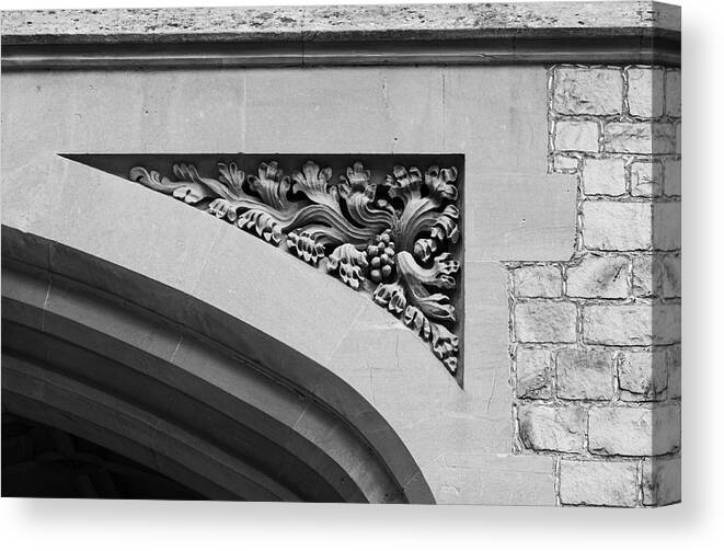 Angled Canvas Print featuring the photograph Corner Detail at Windsor Castle BW by Christi Kraft
