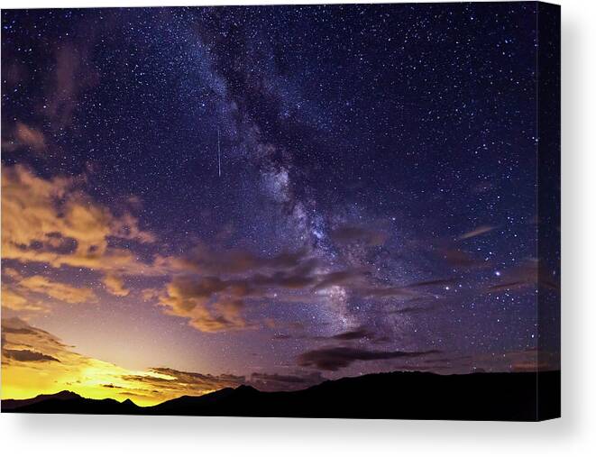 Milky Way Canvas Print featuring the photograph Cosmic Traveler by Darren White