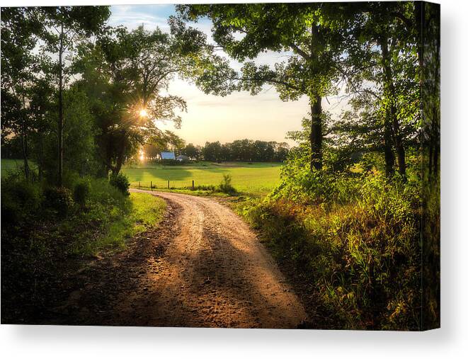 Country Canvas Print featuring the photograph Country Roads, Take Me Home by Owen Weber