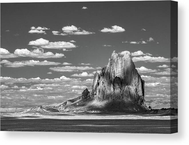 Shiprock Canvas Print featuring the photograph Cradling a Dark Heart - Shiprock, New Mexico by Alexander Kunz