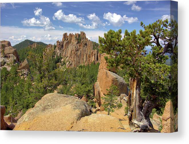 Colorado Canvas Print featuring the photograph Crags by Bob Falcone