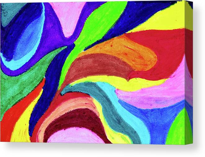Abstract Canvas Print featuring the painting Creation by Della McGee