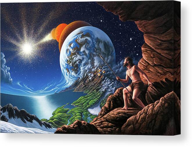Creation Canvas Print featuring the painting Creation by Jerry LoFaro