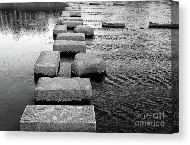 Kyoto Canvas Print featuring the photograph Crossing the Kamo River by Dean Harte