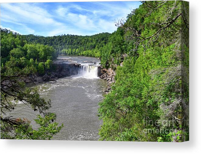Cumberland Falls Canvas Print featuring the photograph Cumberland Falls 34 by Phil Perkins