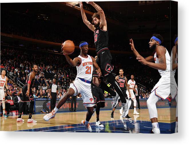 Nba Pro Basketball Canvas Print featuring the photograph Damyean Dotson by Jesse D. Garrabrant