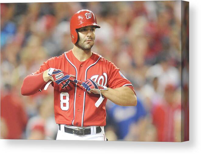 Looking Canvas Print featuring the photograph Danny Espinosa by Mitchell Layton
