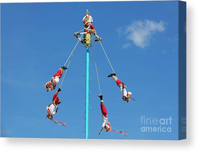 Danza de los Voladores, Yucatan, Mexico Canvas Print / Canvas Art