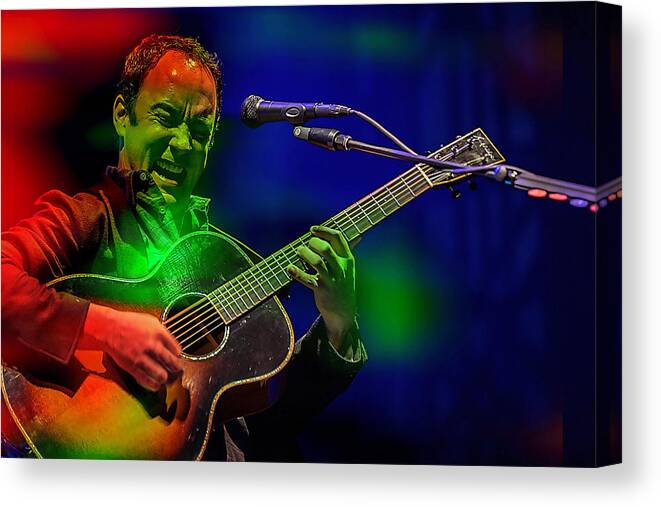  Dave Matthews Paintings Canvas Print featuring the mixed media Dave Matthews by Marvin Blaine