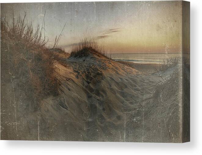 North Carolina Canvas Print featuring the photograph Dawn in the Outer Banks Vintage Photo by Rick Berk
