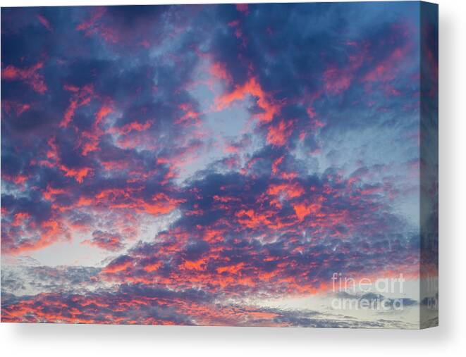 Dawn Canvas Print featuring the photograph Dawn Sky Pattern by Tim Gainey