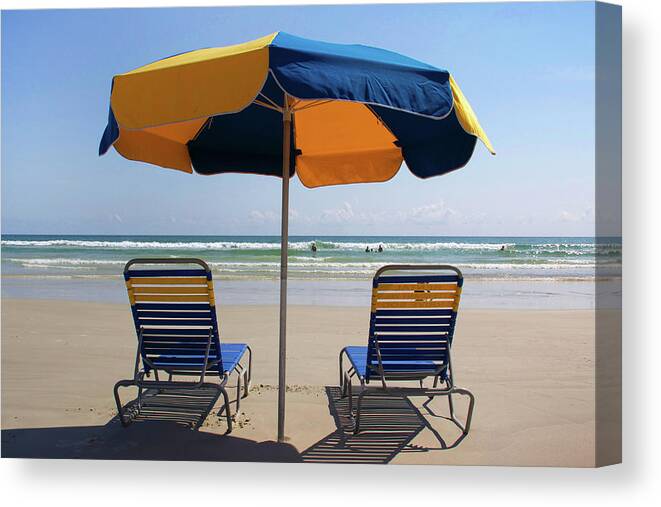 Daytona Beach Art Canvas Print featuring the photograph Daytona Beach is Waiting by Mike McGlothlen