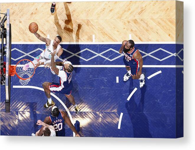 Dejounte Murray Canvas Print featuring the photograph Dejounte Murray by Nathaniel S. Butler