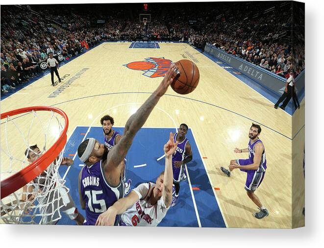 Nba Pro Basketball Canvas Print featuring the photograph Demarcus Cousins by Nathaniel S. Butler