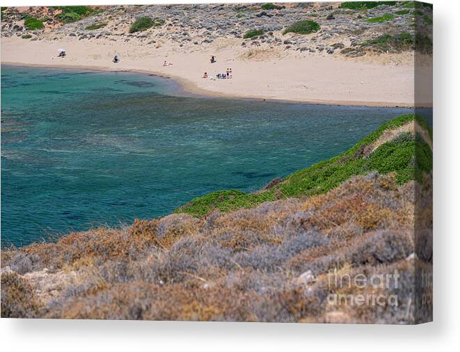 Bozcaada Island Canvas Print featuring the photograph Deserted Bozcaada Beach by Bob Phillips