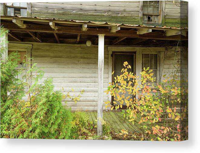 Front Porch Canvas Print featuring the photograph Lonely Front Porch by Steve Templeton