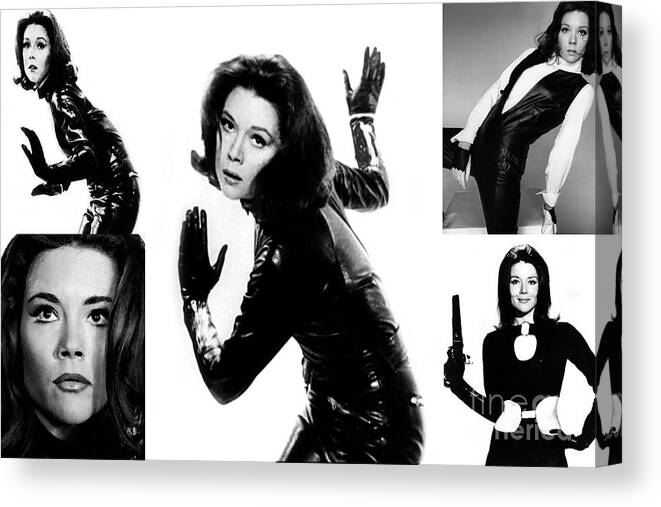 People Canvas Print featuring the photograph Diana Rigg as Emma Peel by Doc Braham