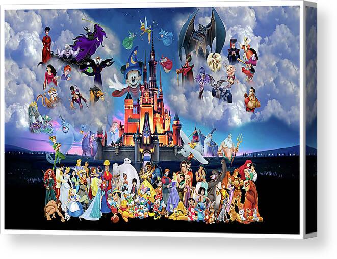 Disney Character Cartoon Funny Poster Wall Room Decor Canvas Print / Canvas  Art by Margaret Rodriguez - Pixels