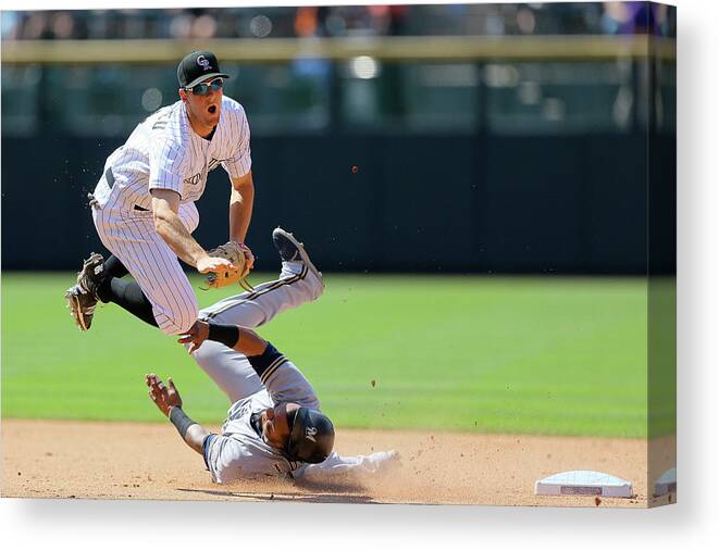 Double Play Canvas Print featuring the photograph Dj Lemahieu by Justin Edmonds