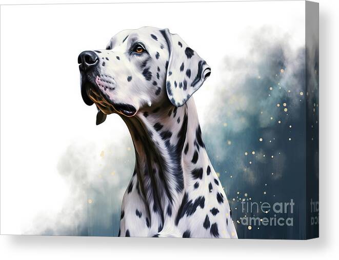 Dog Canvas Print featuring the painting Dog Image by N Akkash