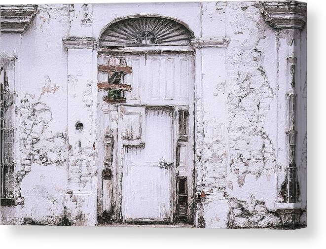 Exit Canvas Print featuring the painting Door 4 by Tony Rubino