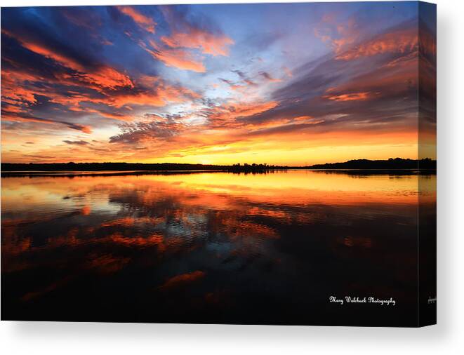 Sunset Canvas Print featuring the photograph Dramatic Sunset by Mary Walchuck