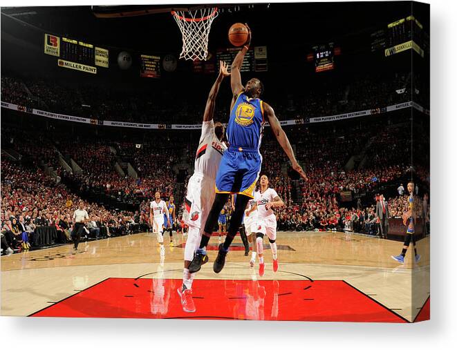 Playoffs Canvas Print featuring the photograph Draymond Green by Cameron Browne
