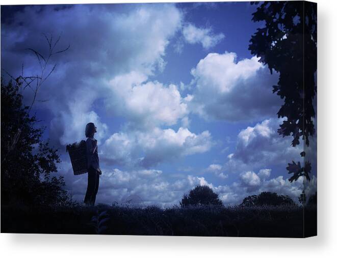 Clouds Canvas Print featuring the digital art Dreamer by Cambion Art