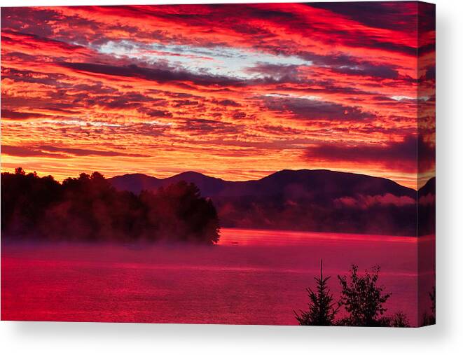 Red Canvas Print featuring the photograph Early Morning Red by Russ Considine